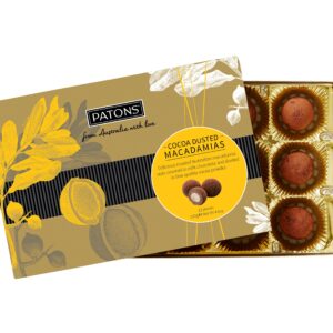 Premium Cocoa dusted milk chocolate macadamia 130 g